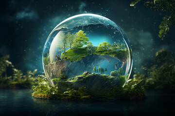 Save the world concept. Environmental protection, world earth day concept.