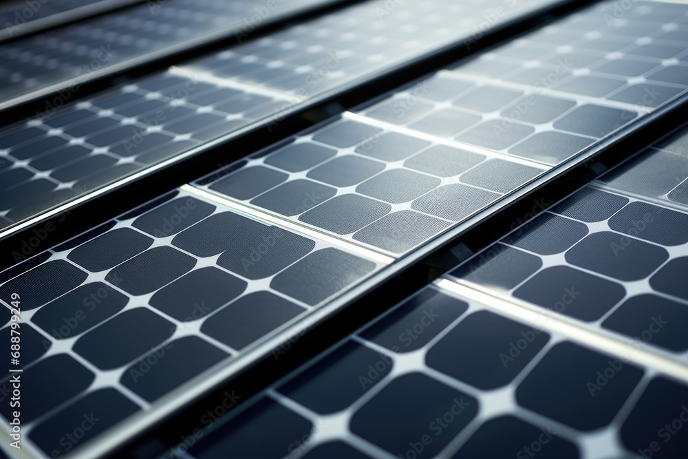 Poster solar panels arranged in a vertical stack. suitable for illustrating renewable energy, sustainable p
