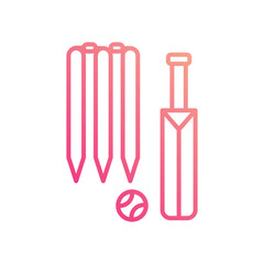 Cricket icon vector stock illustration