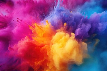 Obraz na płótnie Canvas A vibrant cloud of colorful smoke. Perfect for adding a burst of color to any project