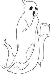 Ghost Halloween Chips Vector Graphic Art Illustration