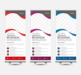 vector modern roll up banner rack card or dl flyer templates for presentation purpose
