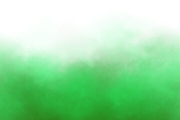 Fototapeta na wymiar Abstract Green smoke on transparent background. Isolated Green smoke or Green fog on transparent background