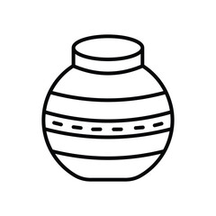 Pot icon vector stock illustration