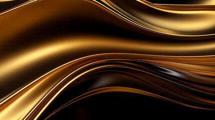 Abstract gold waves background. Modern design for banner template and invitations. Luxury backdrop with shiny golden lines.