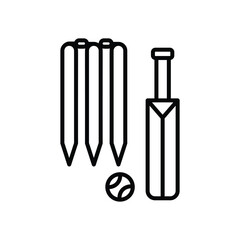 Cricket icon vector stock illustration