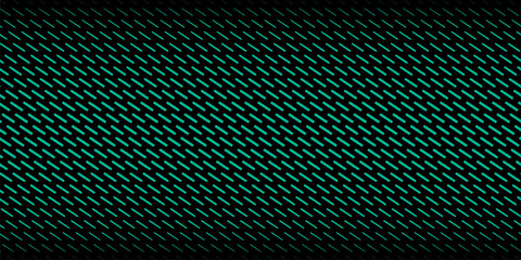 Vector abstract geometric halftone seamless pattern with diagonal dash lines, fade stripes. Extreme sport style background, urban art. Black and neon turquoise minimal texture. Repeat sporty design