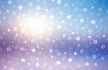 Christmas holidays background decorated sunshine and snowflakes. Winter landscape. Blue color.