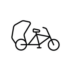 Riskshaw icon vector stock illustration