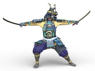 武将　3DCG レンダリング