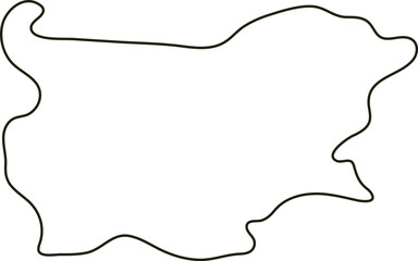 Map of Bulgaria. Simple outline map vector illustration