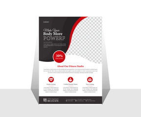 Vector vector modern elegant flyer template gym fitness vector template
