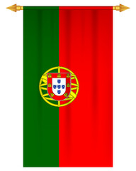 Portugal flag vertical football pennant