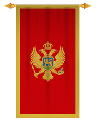 Montenegro flag vertical football pennant