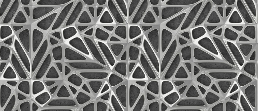 Fototapeta Futuristic 3D Seamless Background Patterns