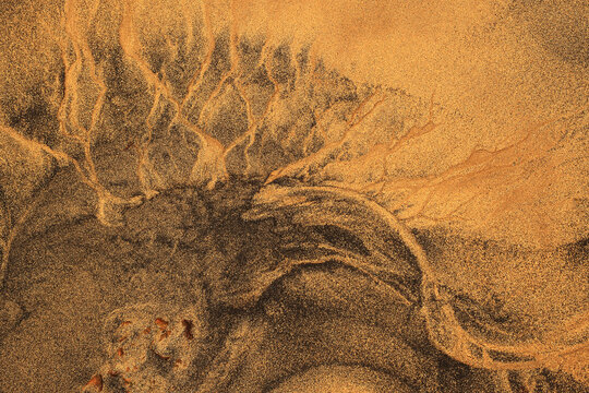 Abstract sand patterns on the Occidental Coast, Asturias