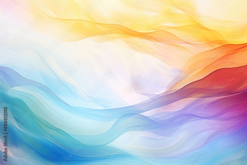 Poster A vibrant and dynamic abstract painting depicting a wave of water. This artwork can be used to add a pop of color and energy to any space