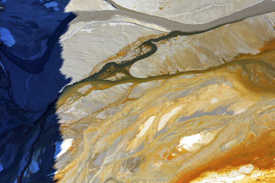 Aerial view of Riotinto mining landscape in Spain