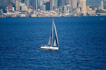 Sailing past Seattle