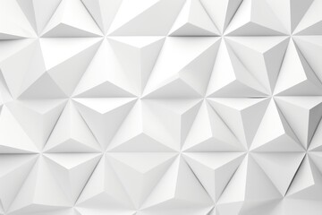 A wall made up of white paper triangles. Can be used as a background or for creative design projects