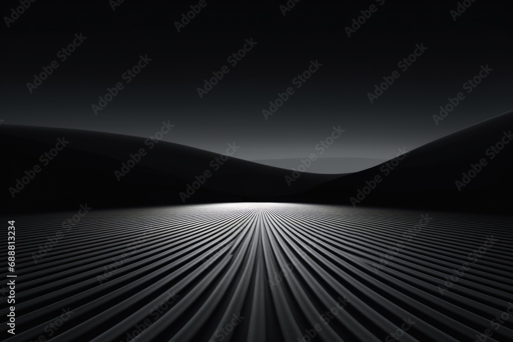 Poster a black and white photo showcasing the beauty of a mountain. perfect for any project that requires a