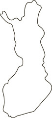 Map of Finland. Simple outline map vector illustration