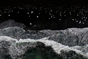 Icelandic River Basin in Black and White Contrast