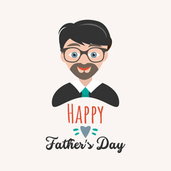 Happy father's day symbol with man