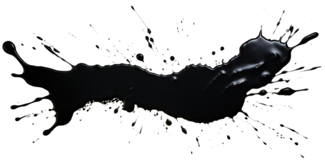 Black oil stains cut out