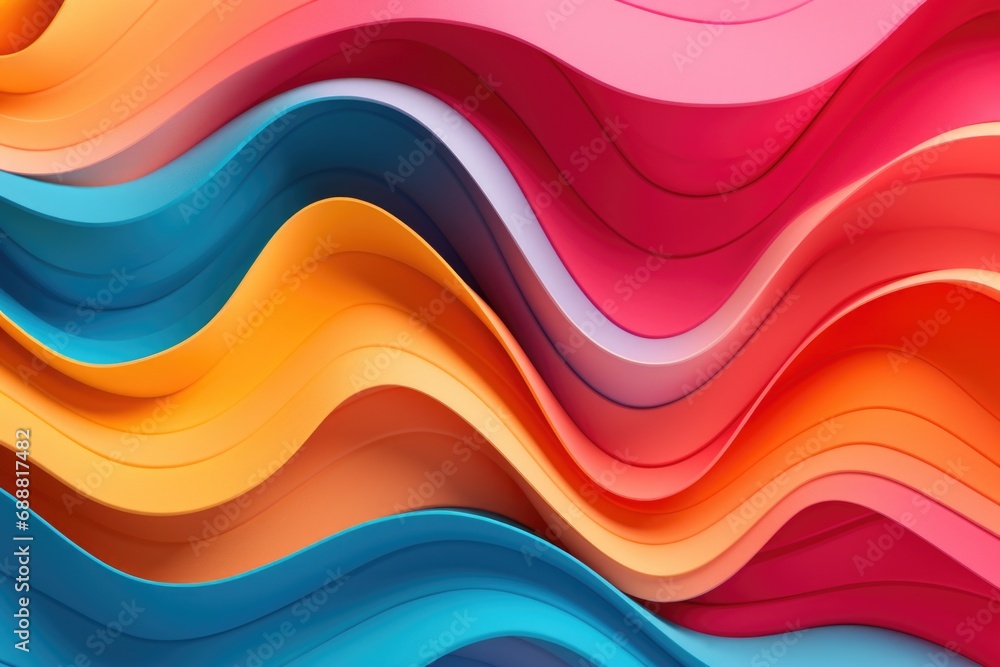 Poster A vibrant background featuring wavy lines in multiple colors. Perfect for adding a pop of color and energy to any project