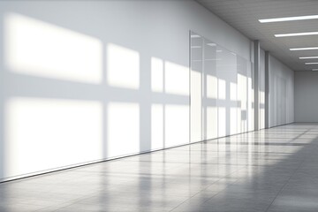 An empty room with numerous windows. Ideal for interior design projects or showcasing natural lighting.