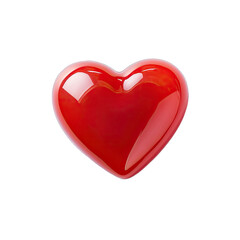 Fototapeta premium A Perfect Red Heart. Shaped Candy. Isolated on a Transparent Background. Cutout PNG.