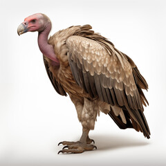 Vulture African Safari Animal on White Background
