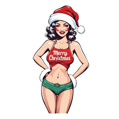 woman in santa claus costume