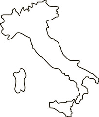 Map of Italy. Outline map vector illustration
