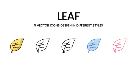 Leaf icons set vector illustration. vector stock,