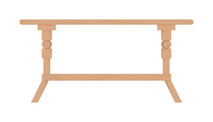 Table Furniture. Interior item for a cozy isolated interior. Designer trendy furniture. Vector illustration of living room furniture in mid century modern style.