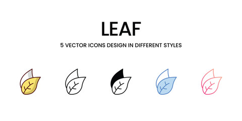 Leaf icons set vector illustration. vector stock,