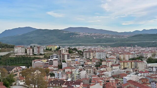 Gemlik Bursa Turkey. December 02 2023. Panoramic view of Gemlik district before the earthquake. Turkey's most earthquake-prone region.