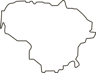 Obraz premium Map of Lithuania. Outline map vector illustration