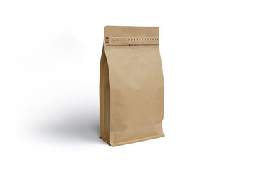 Generic bag of coffee beans with empty space for label