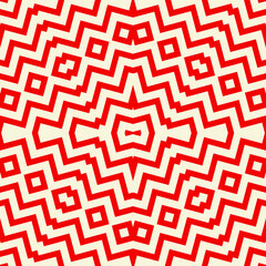 Optical ornament. Seamless pattern. Geometrical backdrop. Op art background. Geometric wallpaper. Modern motif. Digital paper. Linear textile print. Web design. Abstract image. Vector work.