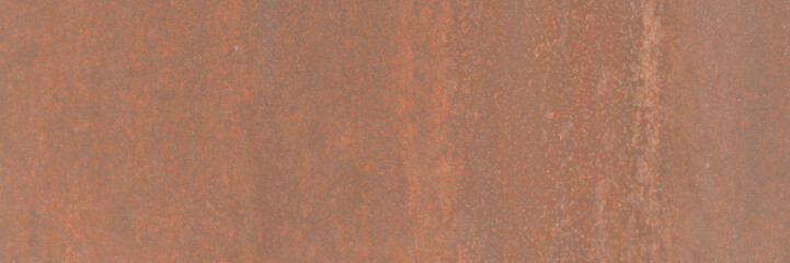Old rusted metal texture. The surface of rough iron wall. Wide panoramic background for design.