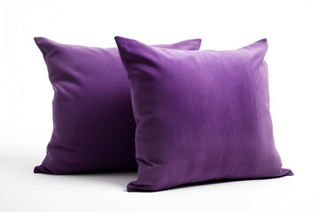 purple pillow isolated on white background