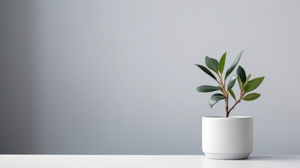 Closeup of Image Mockup with Small Plant