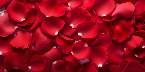 Red rose petals background, valentines day, romantic