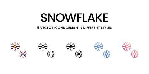Snowflake icons set vector illustration. vector stock,