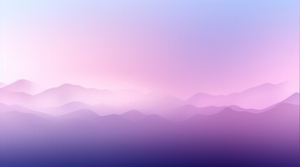 Abstract landscape with purple mountains and pink sky. Minimalistic gradient abstract background. Ideal for graphic design, web design, or as a background for presentations.