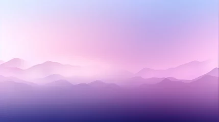 Photo sur Plexiglas Violet Abstract landscape with purple mountains and pink sky. Minimalistic gradient abstract background. Ideal for graphic design, web design, or as a background for presentations.