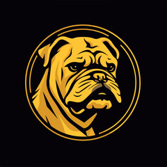 Bulldog in cartoon, doodle style. Isolated 2d vector illustration in logo, icon style, Eps 10. AI Generative